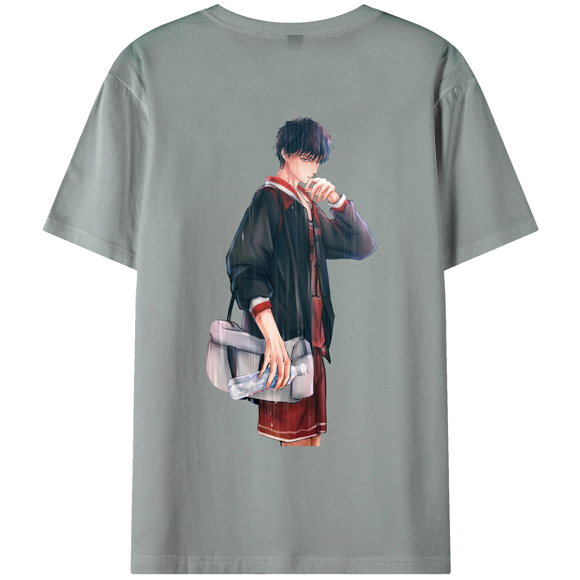 （画像用） SLAM DUNK／スラムダンク 綿100％ メンズ半袖Tシャツ（バックプリント） 通気性